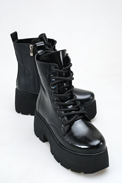 Solo Bag Women's Daily High-Top Lace-Up Zippered Boots