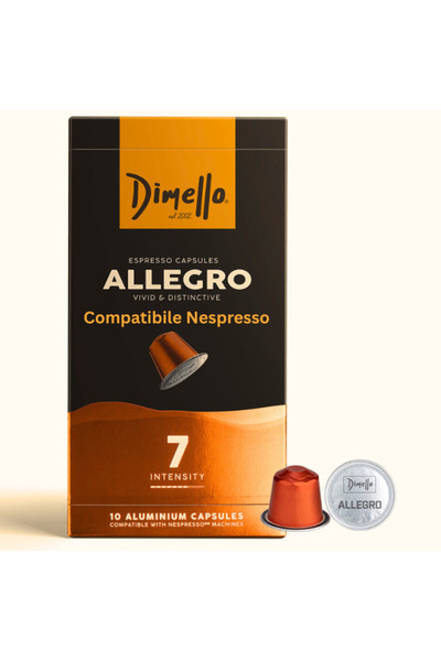 DİMELLO Capsule de cafea, Allegro, Prăjire medie, Compatibile cu Nespresso, 1...