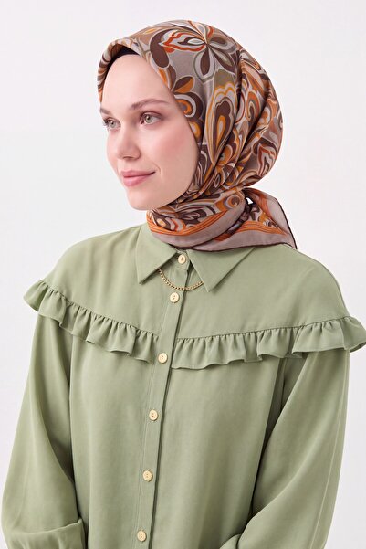 Silk Home Velora Scarf Aura Floral Mink