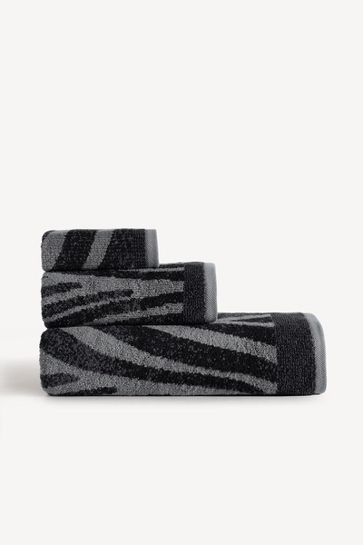 CEMETEKS Pluma Yarn Dyed 3-Piece Towel Set Anthracite