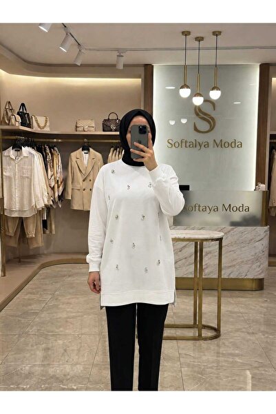 softalya moda KADIN MODERN DAMLA DESEN TUNİK