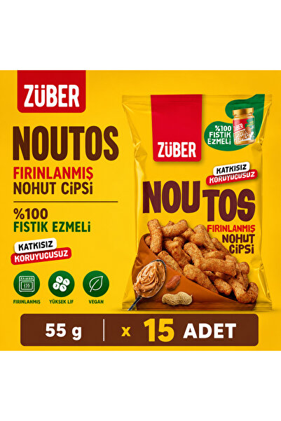 Züber Fıstık Ezmeli Nohut Cipsi 55 g x15 Adet