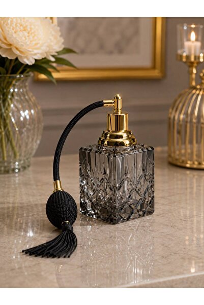 sahane & bazaar Kristal Parfüm Şişesi Dekoratif Kristal Cam Şişe Dekor Bal ve...