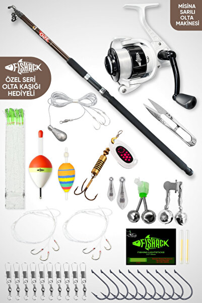 Fishack Deniz Ve Göl Surf Olta Takımı Seti 350cm Kamış 60/120gr / 60'lık Maki...