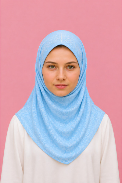 Linda Hijab Elegant Floral Printed Hijab for Girls & Women – Dark Grey Modest...