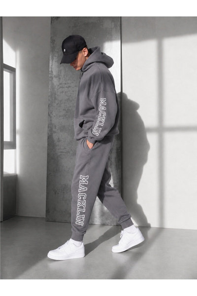 macklin Hanorac unisex și pantaloni de trening tip jogger, imprimați, supradi...