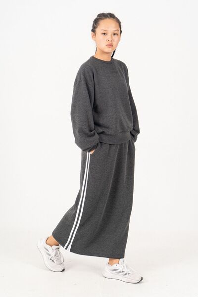 GİYİCEM TEKSTİL Girl's Be Yourself Embroidered Sweat City Style 6503-1