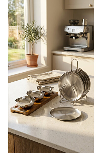Generic Luxury Serving Bowl Set with 3 Bowls and Stand - 6-Piece Elegant Desi...