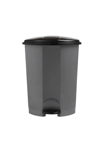 Ekstra İç Kovalı Pedallı Çöp Kovası 50 Litre | Kapaklı Plastik Mutfak Banyo Ev Ofis Tipi