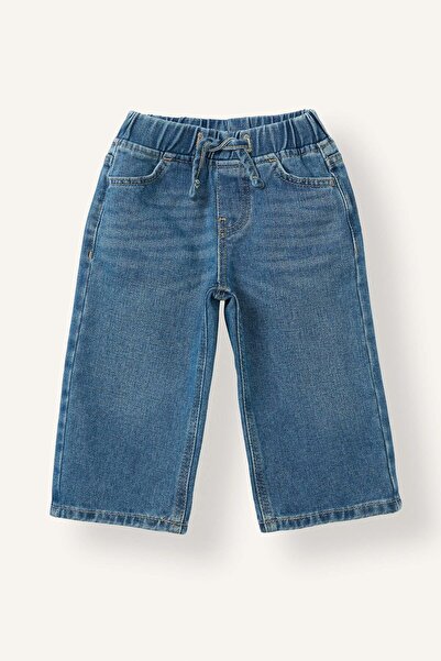 DeFacto Wide Leg Elastic Waist Lace-Up Jean Trousers Baby Girl H7103A526Au