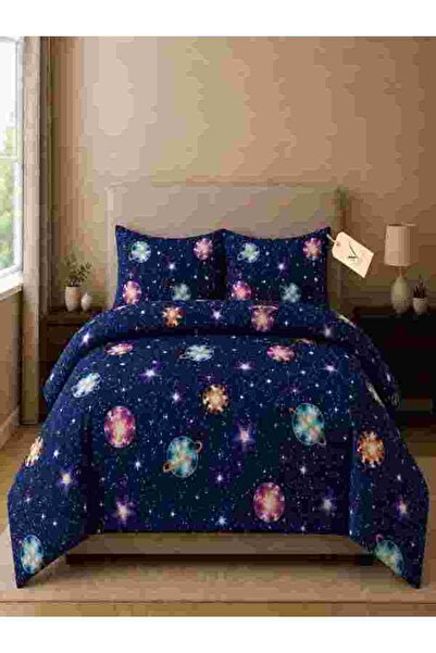 View star Viewstar 4 Piece Microfiber Bedding Set, 1 Printed Duvet Cover, 1 F...
