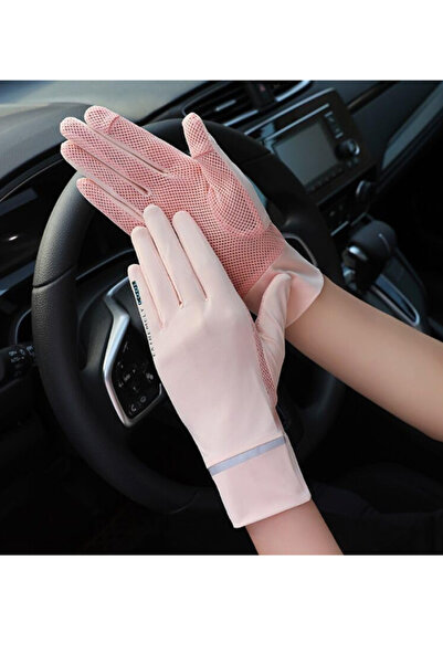 EHOME Women Summer Sun Protection Gloves, 2 Fingers Flip Mesh Cooling Touchsc...