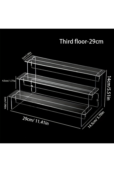 Choice1 transparent 3-tier 1pc Multifunctional Acrylic Step-type Storage Rack...