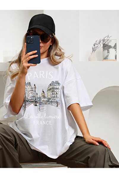 Generic Brand Paris Street Sketch with French Text,casual wear,comfy lightwei...
