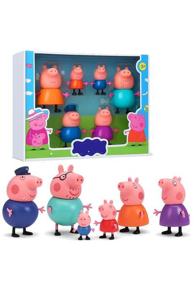 REZZOSS Peppa Pig Family Toy Set of 6 for Kids - Toy Set for Children Piggy F...