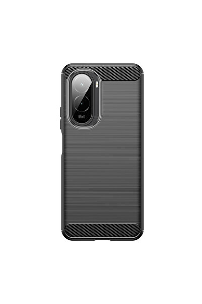 Choice POCO M7 4G black For Poco M7 4G Case Shockproof Soft Silicone Carbon F...