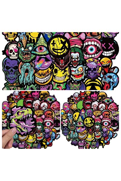Choice 50Pcs 50Pcs Ghost Face Skull Stickers Thrilling Dark Graffiti Stickers...