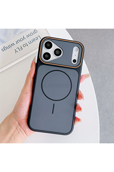 Choice12 iPhone17 Pro Max Black Luxury Two Color Magnetic Matte Shockproof Ca...