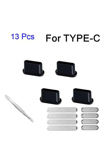 choice2 13 x For Type C Plug 13pcs Universal Metal Mesh Anti Dust Proof Adhes...