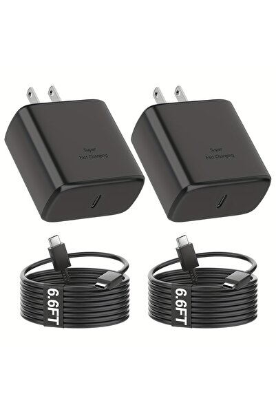 Choice black 2SET 2IN1 Complete 45W Fast Charging Kit: USB C Wall Charger wit...