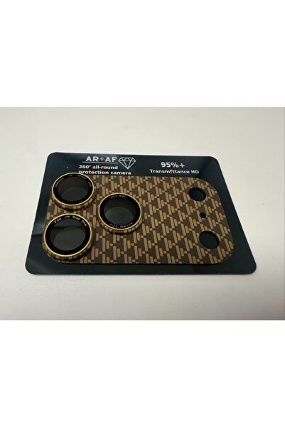 Choice For 17 Pro Max Gold Kevlar Carbon Fiber Full Camera Lens Protector Gla...