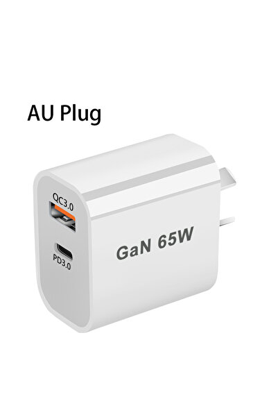 choice2 AU plug 65W GaN UK/AU/EU/US USB-C Fast Charger - PD3.0 Quick Charger ...