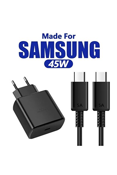 Choice EU Plug and Cable Black 1m Cable 5A 45W PD USB-C Fast Charger for S22 ...