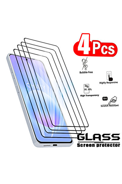 Choice1 Galaxy A57 black 4Pcs Tempered Glass for A57 A37 A27 A17 A07 4G 5G Sc...