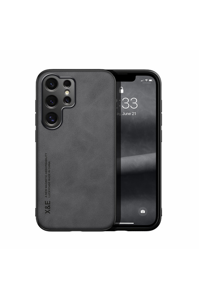 Choice77 For Galaxy S26 Ultra Dark Gray Luxury Leather Ultra Thin Phone Case ...