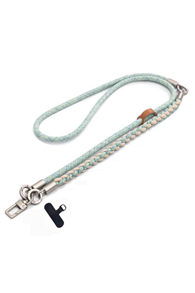 Choice5 Green 3 in 1 Mobile Phone Lanyard for iPhone Universal Adjustable Det...