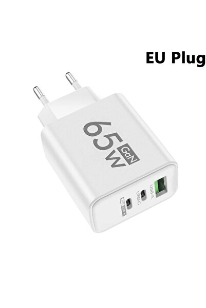 Choice1 EU Plug White GaN 65W USB C Wall Charger Mobile Phone PD Type C Quick...