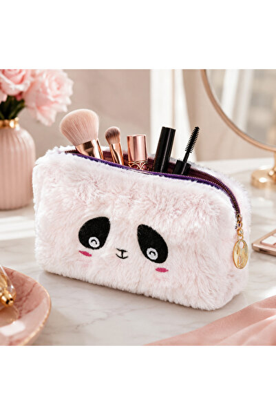 nnevora Plush Pen Holder and Makeup Bag Zippered Multi-Purpose Organizer Bag ...