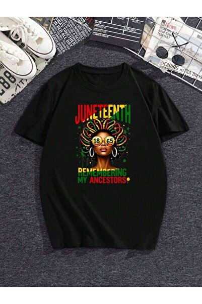 23ERVA Women's 1865-Themed T-Shirt, "Honoring Our Ancestors" Print Crew-Neck ...