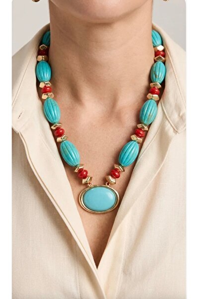 VNS Accessories Vip Series Plate Detail Bead Necklace