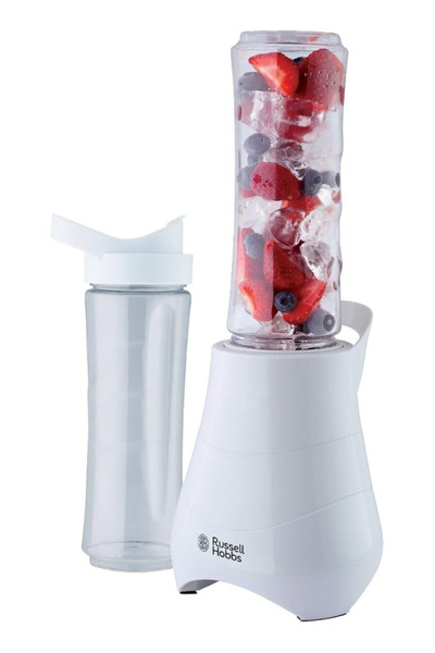 RUSSELL HOBBS 300W Mix and Go Personal Blender Smoothie Maker -White, 600ml,2...