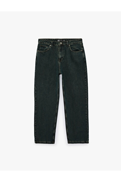 Koton Normal Waist Pocket Comfortable Fit Cotton Baggy Jean Trousers