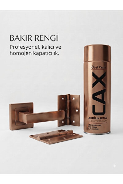 caxcolors CAX Akrilik Sprey Boya - Kapı Kolları Ve Menteşeler İçin Özel Renk ...