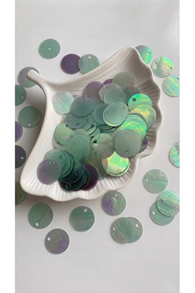 hobi dünyası evim 20 Gram 30 mm Pulsan Şeffaf Hologramlı Mint Yeşili 1.Kalite...