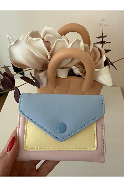 lalettobags Women's Multi-Colored Wallet with Snap Fastener Detail