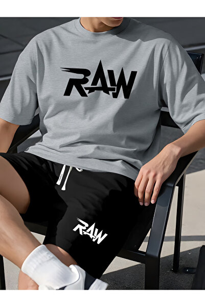 Joetsu Raw men's 2-piece set - relaxed fit t-shirt and shorts set