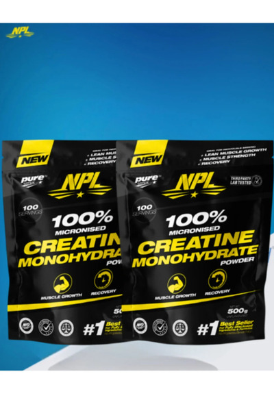 npl Creatine monohydrate 100% micronized 500g ( Pack of 2)