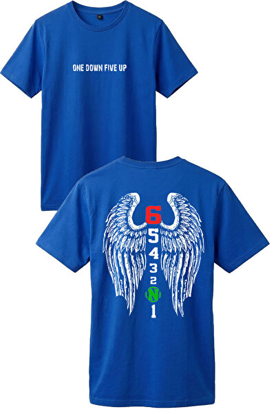 WİDİ Motorcyclist Motorcycle Design Printed Back Wing Detail One down Five up...