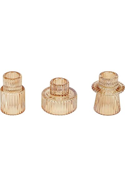 GENERAL Vixdonos Glass Candlestick Holders Tealight Candle Holders for Table ...