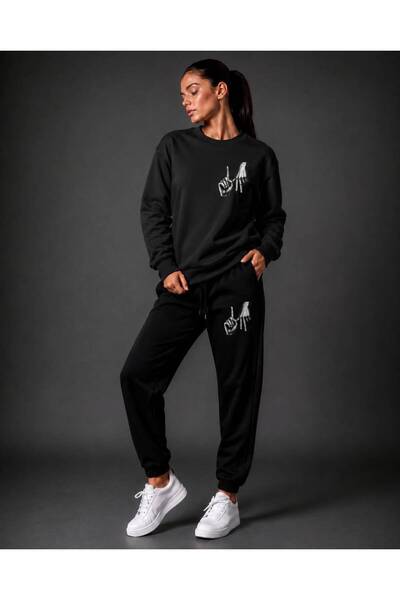 CLOTHES33 Zero Collar Sweat Suit 2-Piece Combination Winter Shardooned Finger...