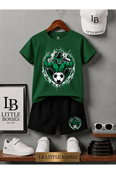 LB little bosses Summer Shorts T-Shirt Unisex. (Crocodile Plays with the Ball)