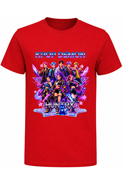 FND K-Pop Demon Huntrx Printed Kids' T-Shirt – Colorful Anime Character Desig...