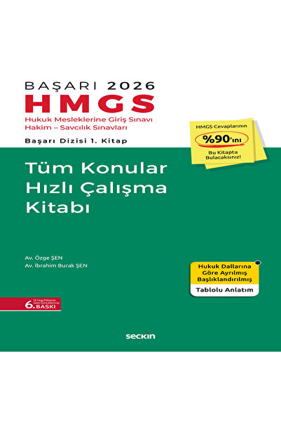 Seçkin Yayıncılık BAŞARI – HMGS Tüm Konular Hızlı Çalışma Kitabı Başarı Dizis...