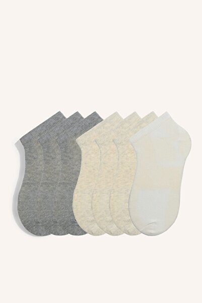 DeFacto Women's 7-Pack Cotton Booties Socks I2946Axns