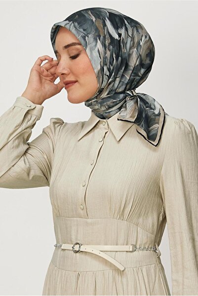 Alvina Patterned Natural Scarf 8651