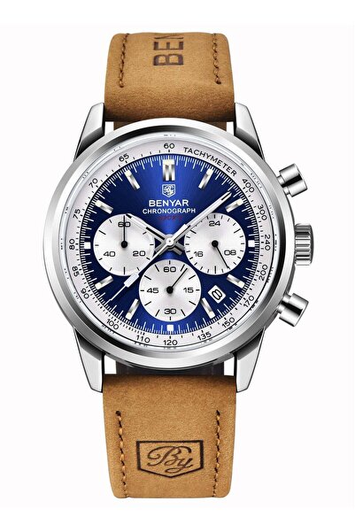Benyar Men's Quartz Chronograph Watches Metal Waterproof Frame Date Display L...